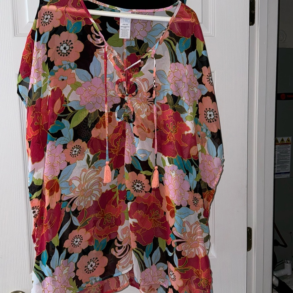 Kimono/Swim Suit Cover Up, One Size fits most, EUC